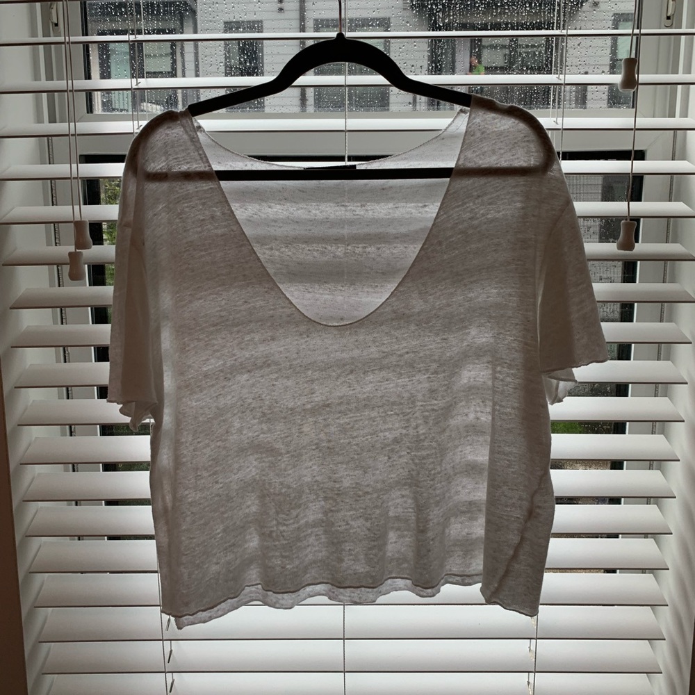 White heather light weight top from Zara